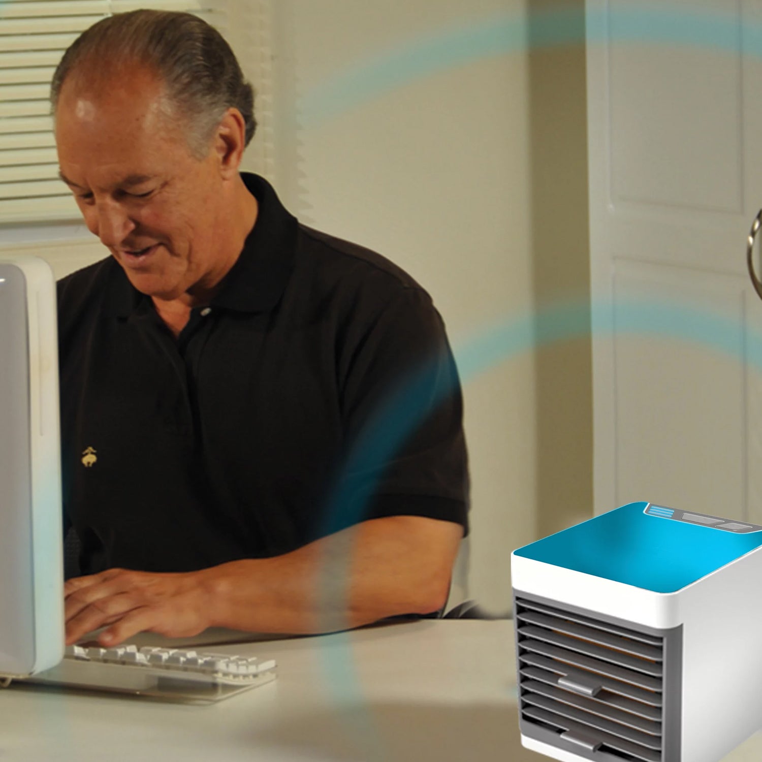 1464 Mini Portable Air Cooler, Personal Space Cooler Easy to fill water and mood led light and portable Air Conditioner Device Cool Any Space like Home Office DeoDap 1464 Mini Portable Air Cooler, Personal Space Cooler Easy to fill water and mood led light and portable Air Conditioner Device Cool Any Space like Home Office DeoDap